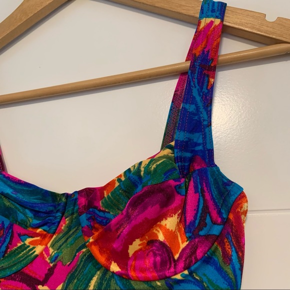 Vintage Floral One Piece Bathing Suit - Picture 3 of 12